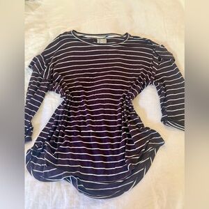 DOLAN LEFT COAST COLLECTION STRIPED 3/4 Length Sleeve